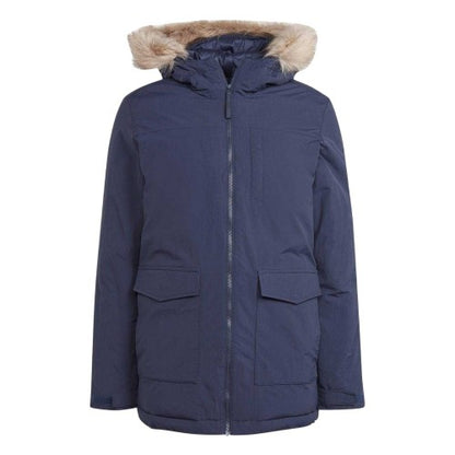 Front - Adidas Mens Faux Fur Hood Parka