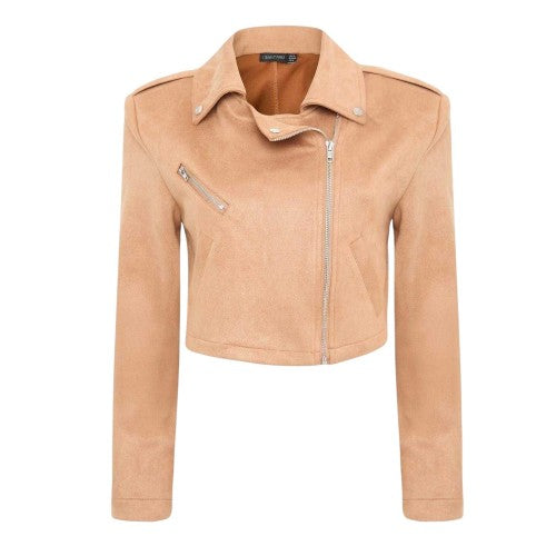 Front - I Saw It First Womens/Ladies Biker Jacket