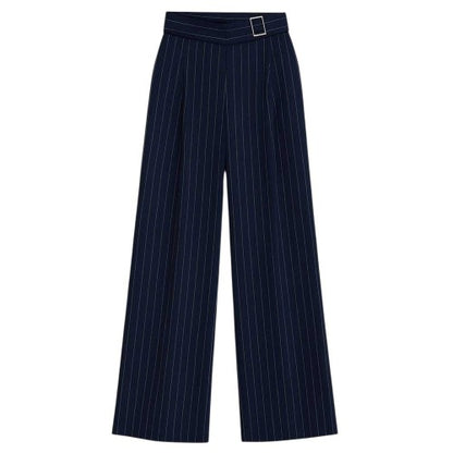 Front - I Saw It First Womens/Ladies Pinstripe Wide Leg Trousers