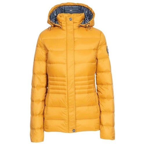Front - DLX Womens/Ladies Hayling Horizontal Stripe Down Jacket