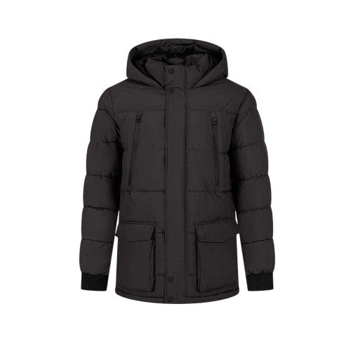 Front - Minoti Mens Waterproof Padded Snug Fit Parka