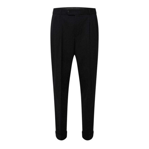 Front - Boss Mens Perin Virgin Wool Tapered Trousers