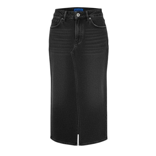 Front - Hugo Womens/Ladies Goja Denim Midi Skirt