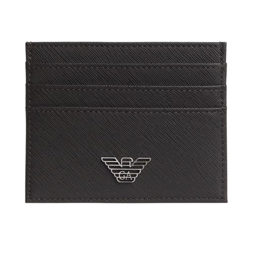 Front - Emporio Armani EA7 Leather Card Holder