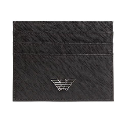 Front - Emporio Armani EA7 Leather Card Holder
