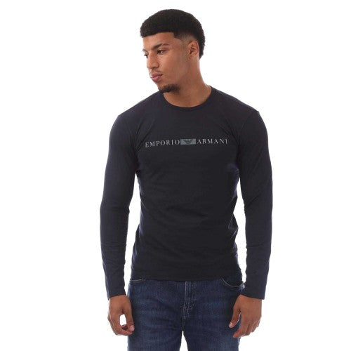 Front - Emporio Armani Mens Long-Sleeved T-Shirt