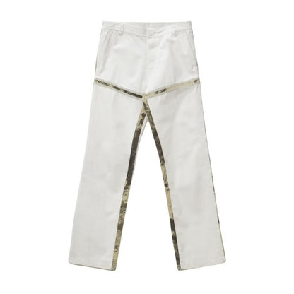 Front - Diesel Mens Mich Camo Block Zip-Off Relaxed Fit Trousers