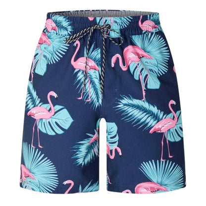 Front - Hurley Mens Flamingo Relaxed Fit Swim Shorts