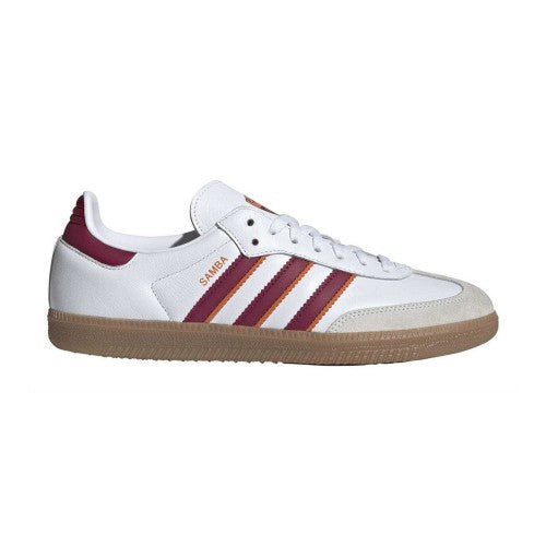 Front - Adidas Mens Samba Leather Lace Up Trainers