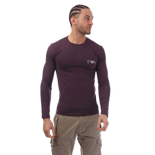 Front - Emporio Armani Mens Slim Long-Sleeved T-Shirt