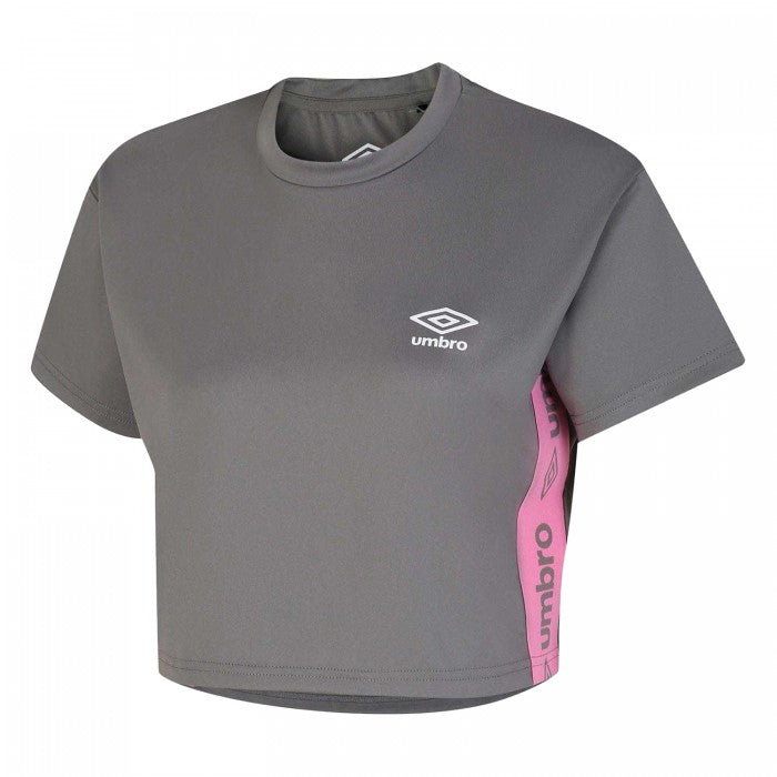 Front - Umbro Womens/Ladies Cropped Active T-Shirt
