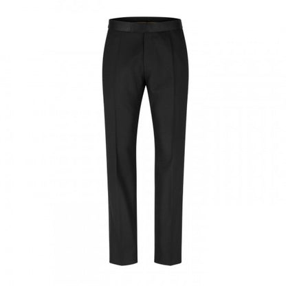Front - Boss Mens Genius Straight Leg Tuxedo Trousers