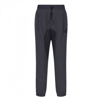 Front - Emporio Armani EA7 Mens Pinstripe Elasticated Cuff Trousers