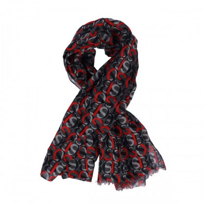 Front - Boss Alton Monogram Scarf