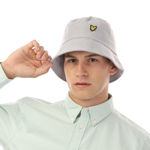 Front - Lyle & Scott Unisex Adult Stripe Bucket Hat