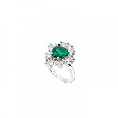 Front - Chiara Ferragni Womens/Ladies Polished Crystal Heart Band Ring