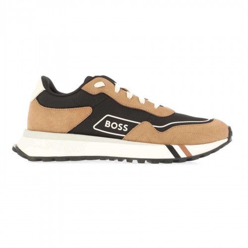 Front - Boss Mens Jonah Run Suede Trainers