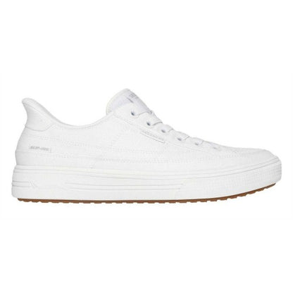 Front - Skechers Mens Arcade See Ya There Canvas Trainers