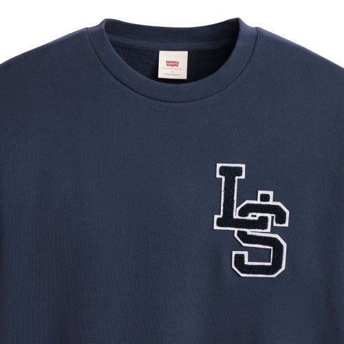 Front - Levis Mens Letterman Long-Sleeved Sweatshirt