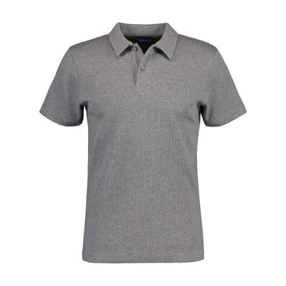 Front - Gant Mens Textured Waffle Pique Polo Shirt