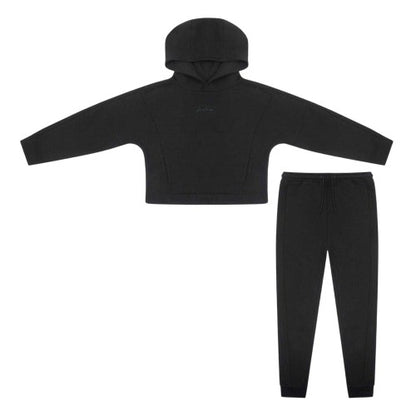 Front - Firetrap Girls Embroidered Logo Fleece Hoodie And Joggers Set