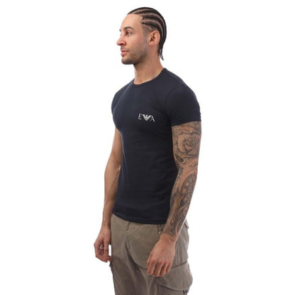 Front - Emporio Armani Mens Logo T-Shirt (Pack of 2)