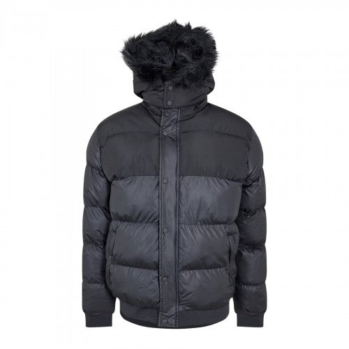 Front - Criminal Damage Mens Detachable Hood Parka