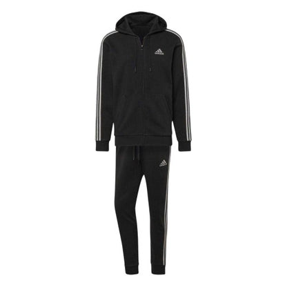 Front - Adidas Mens 3 Stripes Fleece Tracksuit
