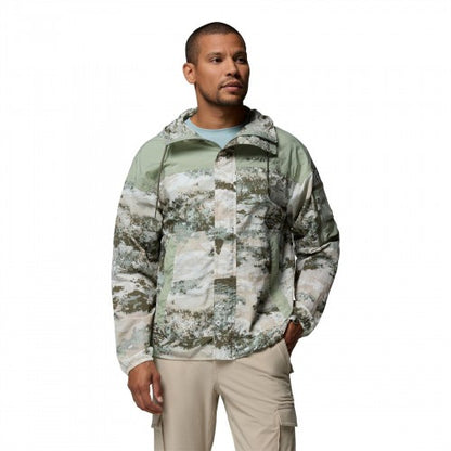 Front - Columbia Mens Challenger Camouflage Windbreaker