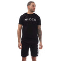 Front - Nicce Mens Logo Lounge T-Shirt & Shorts Set