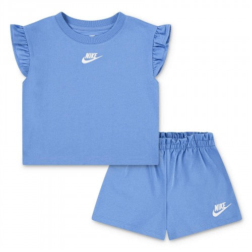 Front - Nike Childrens/Kids French Terry Top & Skirt Set