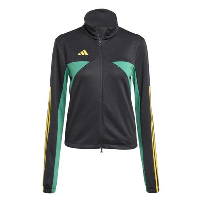 Front - Adidas Womens/Ladies Colour Block Mock Neck Track Jacket