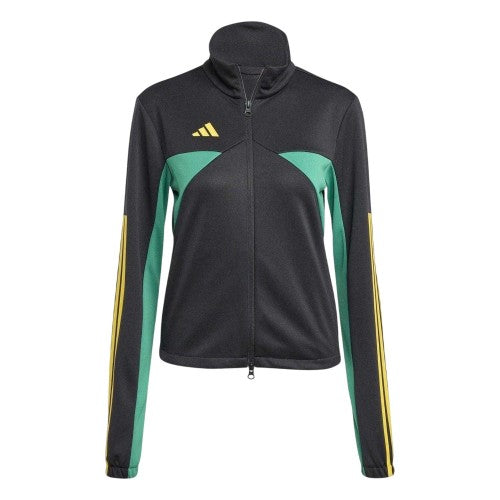 Front - Adidas Womens/Ladies Colour Block Mock Neck Track Jacket