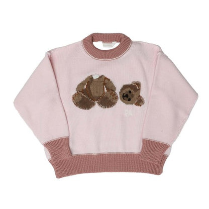 Front - Palm Angels Childrens/Kids Bear Sweater Top