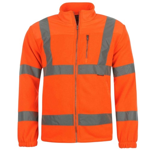 Front - Dunlop Mens Hi-Vis Fleece Jacket