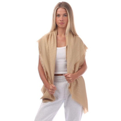 Front - Hugo Boss Ledonia Jacquard Scarf