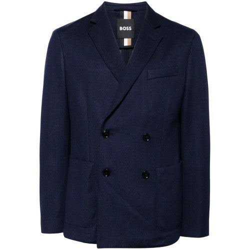 Front - Boss Mens Double-Breasted Blazer