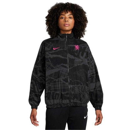 Front - Nike Womens/Ladies Print Oversized Windrunner Jacket