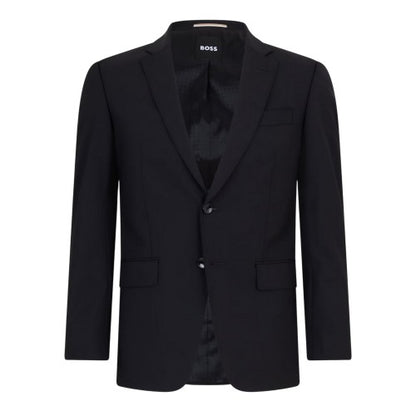 Front - Boss Mens Lapel Collar Regular Formal Suit Jacket