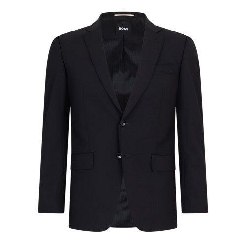 Front - Boss Mens Lapel Collar Regular Formal Suit Jacket