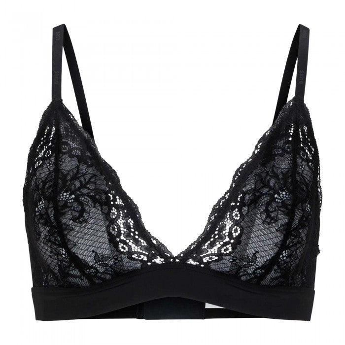 Front - Hugo Boss Womens/Ladies Triangle Lace Detail Bra
