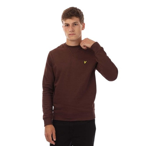 Front - Lyle & Scott Mens Brushed Back Crew Neck Sweatshirt