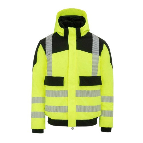 Front - Dunlop Mens Pro Hi-Vis Safety Jacket