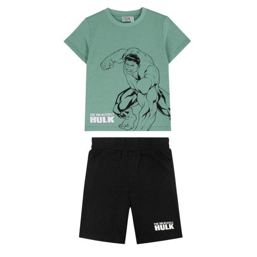 Front - The Incredible Hulk Childrens/Kids T-Shirt & Shorts Set