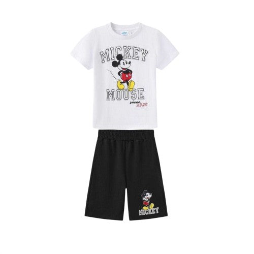 Front - Disney Childrens/Kids Mickey Mouse T-Shirt & Shorts Set