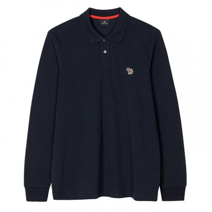Front - Paul Smith Mens Zebra Long-Sleeved Polo Shirt