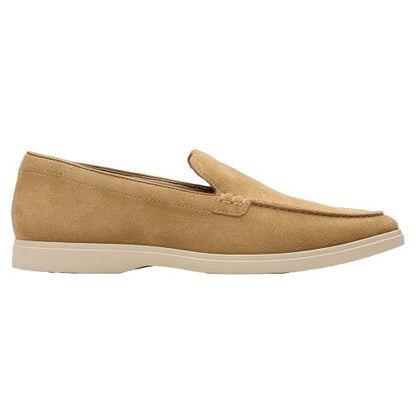 Front - Clarks Mens Torford Venetian Suede Loafers