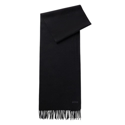 Front - Boss Mens Embroidered Logo Scarf