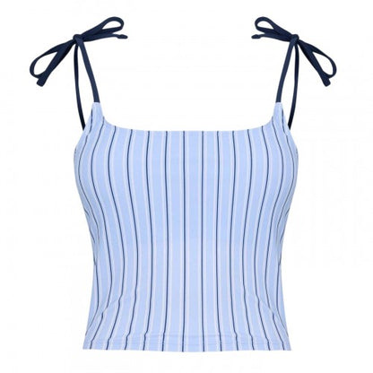 Front - Jack Wills Womens/Ladies Kickback Striped Tankini Top