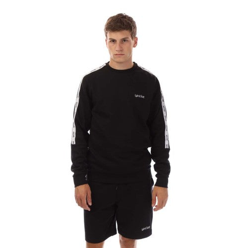 Front - Lyle & Scott Mens Tape Crew Neck Sweatshirt